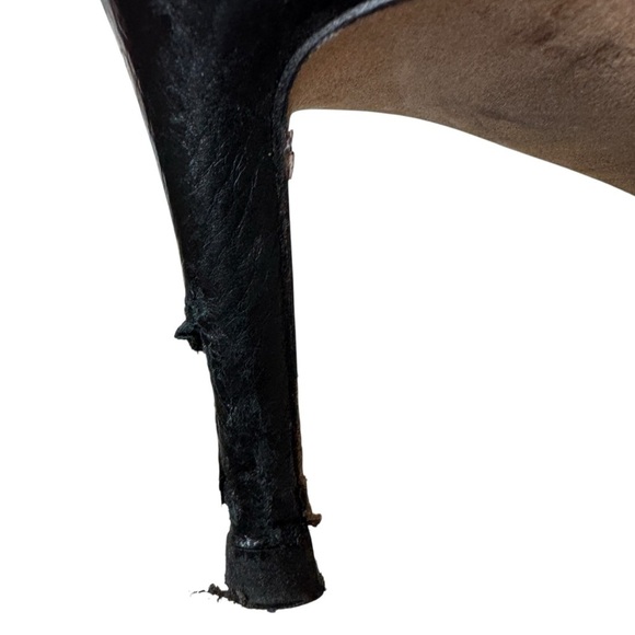 Jimmy Cho Black Calfskin Booties, Size 37 - Picture 8 of 11